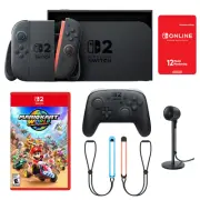 Nintendo Switch 2 System Bundle NEW w/ Mario Kart World, Pro Controller & Camera
