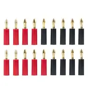 100 Pack Banana Plug Jack Connector Dual Screw 24K Gold Plated Speaker Wire 4mm