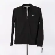 Under Armour YOUTH Size XL Black 1/4 Zip Fleece Activewear Performance Jacket
