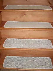 13= STEP 9"X 30" + 1 Landing 19'' x 30'' Tufted Wool Carpet Stair Treads.
