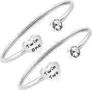 [NA-] Twins Jewelry Twins Birthday Gifts Twin One Twin Two Bracelet Twin Sisters