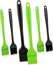BIUDECO 6pcs Portable Silicone Basting Brush Heat Resistant for Grilling Baking and Cooking with Hanging Design for