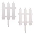 2Pcs Landscape Fence Lawn Fence Vinyl Picket Fence Miniature Picket Fence