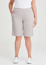 [Taking Shape] Taking Shape Expose Short Size 22 in Sandstone, Viscose - Plus Size Women's Shorts Sandstone