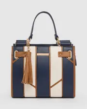 Multi Colour Stephanie Vertical Panel Tote Bag