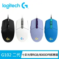 在飛比找momo購物網優惠-【Logitech G】G102 炫彩遊戲有線滑鼠