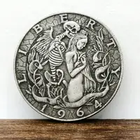 在飛比找樂天市場購物網優惠-戀愛惡魔在身邊流浪幣魔術幣 1964肯尼迪半美元硬幣紀念幣雕