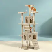 i.Pet Cat Tree Scratching Post Scratcher Tower Condo House Furniture Wood 180