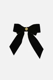 Velvet Flower Barrette Clip