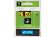 DYMO D1 LABEL CASSETTE 24mm x 7m - BLACK ON YELLOW