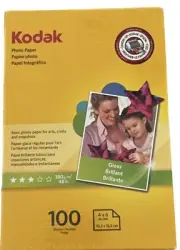 NEW Kodak Photo Paper Sealed 4x6 100 Gloss Ink Jet Printer Instant Dry Fast Ship