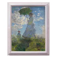 在飛比找蝦皮購物優惠-實木框畫 莫內 撐傘的女人 打陽傘的女人 漫步 撐洋傘的女人