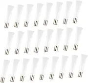 HONITANO 25pcs Clear Lip Balm Container Squeeze Tubes for Travel Durable Cosmetic Storage for Lip Gloss Shower Gel Body Lotion Shampoo and More