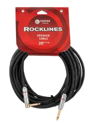 Carson Cable Co Carson Rocklines 20ft Speaker Cable Straight to Right Angle