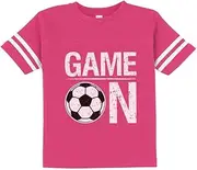 [Tstars] Game On! Soccer Lover/Player Toddler Jersey T-Shirt 5/6 Wow Pink