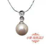 【小樂珠寶】簡單有型粉粉嫩南洋深海貝珍珠項鍊(1.4公分大14MM豐腴)
