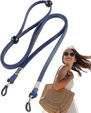 [Generic] Lanyard for Glasses, Glasses Holder Strap, PU Leather Cord Adjustable String Retainer for Men Women Outdoor Sports Swimming Travel