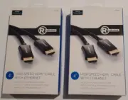Radio Shack 4' high speed HDMI cable with Ethernet 24k gold plated connector NEW