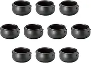 Set of 10, Black Stew (5.0 x 4.8 x 4.8 x 2.8 inches (12.8 x 12.3 x 7.2 cm) | Au Gratin Dish, Ceramic, Direct Fire, Setomonohonpo