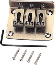 SWOOMEY 3 Strings String Fixed Saddle Bridge for Electric Guitar Hardtail Bridge Gai Construction Easy Install Enhanced Harmonics Corrosion Finish
