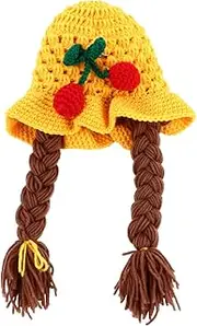 [LIFKOME] Adorable Knitted Baby Cherry Pattern Hat Merino Wool Beanie for Winter