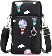 Women Zipper Crossbody Bag Cellphone Purse Armband Pouch For Google Pixel 8 7 7a 6 6a iPhone 15 14 13 12 11 Pro XR X XS Max (Balloon)