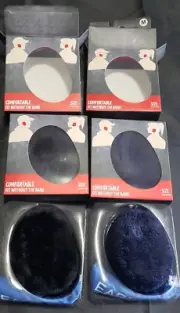 Qty-4 Sprigs EARBAGS Bandless Ear Warmers Thinsulate Flex Black Size M Blue New