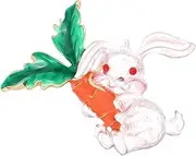 [LIFKOME] Collar Pin The Rabbit Lapel Pin Rabbit Lapel Badge Pin Animal Breastpin Rhinestone Brooch Bunny Party Favors Cute Animal Pin Alloy Brooch Creative Badge Fashion Brooch