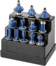Draper 72893 12-Piece 1/2-Inch TCT Router Bit Set for Woodworking