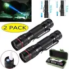 2 Packs 1200000lm LED Flashlight USB Rechargeable Super Bright Torch Lamp Light