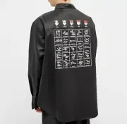 BALENCIAGA Oversized Pleated Crepe De Chine Shirt Blouse Black Top 34