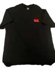 Theta Chi Black Short Sleeve T Shirt w/Embroidered Letters sz Medium