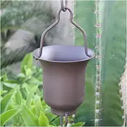 Rain Chains，Rain Catcher Chain ， Metal Rain Chain,Rain Catchers for Garden Courtyard Porch, Decorative Water Catcher from Rain Chain(Light Gray,4m/11.8ft)