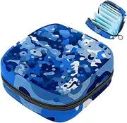 Period Bag,Sanitary Napkin Storage Bag,Abstract Blue Camoflage,Tampon Holder for Purse