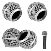 DaKuan 4 pcs Metal Microphone Mesh Heads, Microphone Metal Head with Sponge, ...