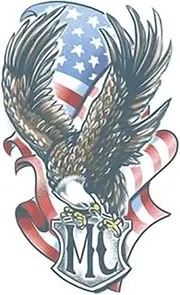 Tinsley Transfers MC Eagle Biker Temporary Tattoo FX