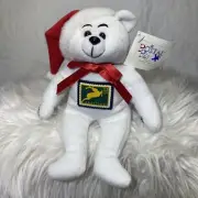 Postal Pals By Jonathan Grey "RUDEE" WE DELIVER FOR YULE! Plush White Bear