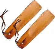 [BESPORTBLE] Pcs Smooth Wooden Shoehorns for Shoes Men Easy Wear Helper Shoehorns Long Handler Shoe Horn Stretchers for Women