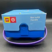 Lego X Target Blue Brick Storage Box with Purple Handle Brand New Exclusive NWT