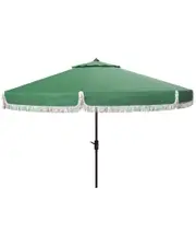Safavieh Fabia Fringe 9Ft Crank Umbrella