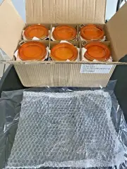(6) Bormioli Rocco FIDO 3/4 L 25.25 Oz Glass Canning Jar With Hinged Orange Lid