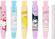 LokDra 5+1 Pcs Kawaii Erasers for Kids Cat Retractable Pencil Cute Erasers for Girls Anime Dog Fun Cartoon Novelty Animal Eraser Stuff Back to School Supplies Gifts