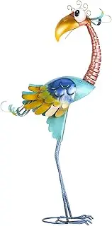 Tooarts Metal Garden Bird Statue Standing Animal Backyard Ornaments Outdoor Sculpture for Lawn Patio Art Decoration