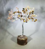 MOTIVATION GEMSTONE CHIP TREE WITH 150 STONES CRYSTAL TREE OF LIFE