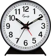 Equity 14075 Black Analog Wind-Up Alarm Clock