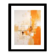 Orange Knife Abstract Art Framed Art Framed print Art Poster