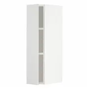 METOD wall cabinet with shelves, white/Stensund white, 20x37x80 cm