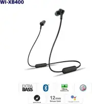 Sony WI-XB400 Wireless In-Ear Extra Bass Headphones With Mic for Phone Black