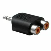 3.5 MM 1/8" TRS Male to 2 RCA Female Splitter - Y Mini Pin Stereo Adapter Jack
