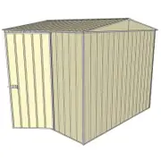 Build-a-Shed 2.3 x 2.3 x 2.3m Gable Single Hinged Side Door Shed - Cream